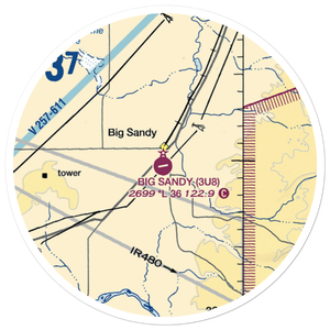 Big Sandy Airport (3U8) VFR Sectional Sticker (20 mile)