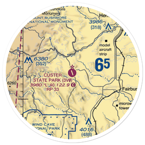 Custer State Park Airport (3V0) VFR Sectional Sticker (20 mile)