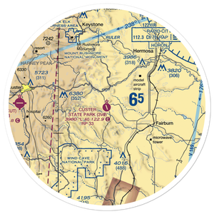 Custer State Park Airport (3V0) VFR Sectional Sticker (30 mile)