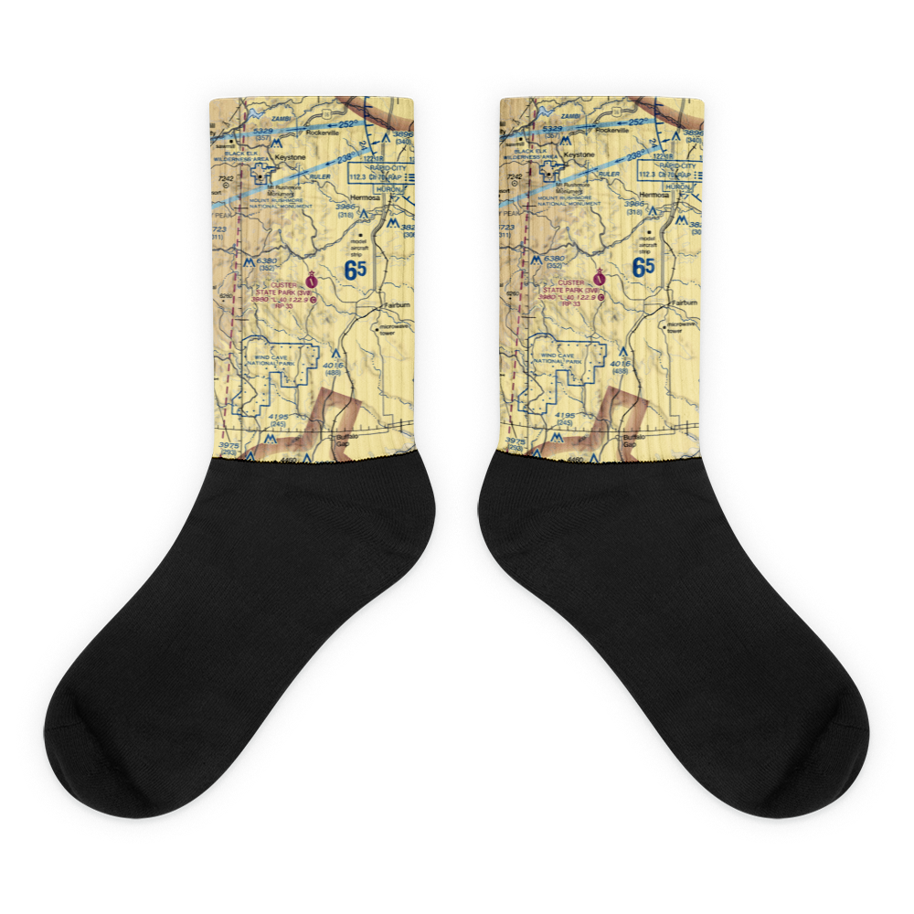 Custer State Park Airport (3V0) VFR Sectional Socks 