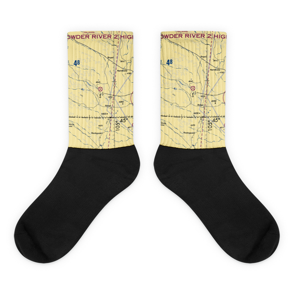 Belle Creek Airport (3V7) VFR Sectional Socks 