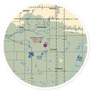 Eureka Municipal Airport (3W8) VFR Sectional Sticker (30 mile)