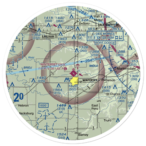 Winterset Madison County Airport (3Y3) VFR Sectional Sticker (30 mile)