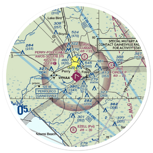 Perry-Foley Airport (40J) VFR Sectional Sticker (30 mile)