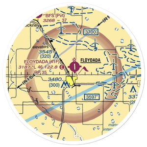 Floydada Municipal Airport (41F) VFR Sectional Sticker (20 mile)