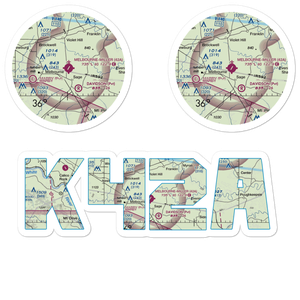 Melbourne Municipal John E Miller Field (42A) VFR Sectional Sticker Pack