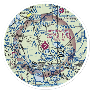 Keystone Airpark (42J) VFR Sectional Sticker (20 mile)