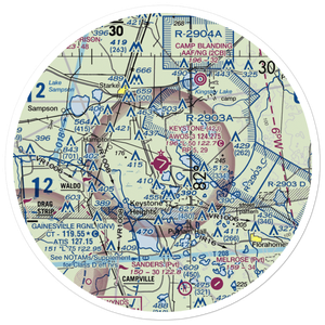 Keystone Airpark (42J) VFR Sectional Sticker (30 mile)