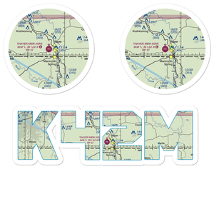 Thayer Memorial Airport (42M) VFR Sectional Sticker Pack