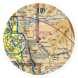 Morgan County Airport (42U) VFR Sectional Sticker (30 mile)