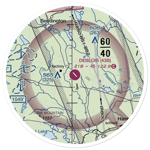 Deblois Flight Strip (43B) VFR Sectional Sticker (20 mile)
