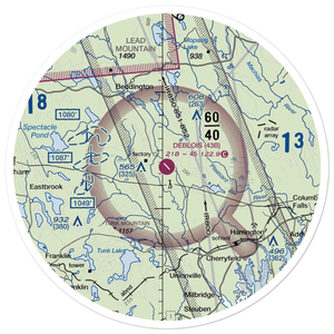 Deblois Flight Strip (43B) VFR Sectional Sticker (30 mile)