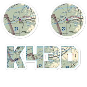 Odessa Municipal Airport (43D) VFR Sectional Sticker Pack