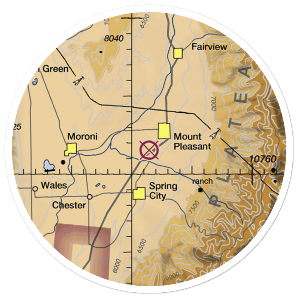 Mount Pleasant Airport (MSD) VFR Sectional Sticker (20 mile) 