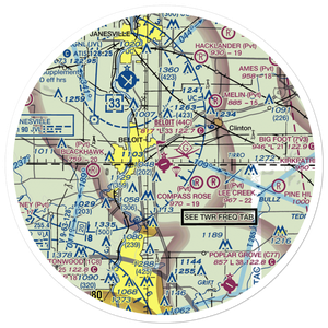 Beloit Airport (44C) VFR Sectional Sticker (30 mile)