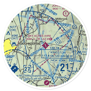 Sky Acres Airport (44N) VFR Sectional Sticker (20 mile)