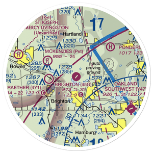 Brighton Airport (45G) VFR Sectional Sticker (20 mile)