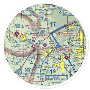 Brighton Airport (45G) VFR Sectional Sticker (30 mile)