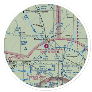 Minneapolis City County Airport (45K) VFR Sectional Sticker (30 mile)