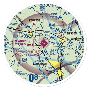 Hawthorne Field (45R) VFR Sectional Sticker (20 mile)