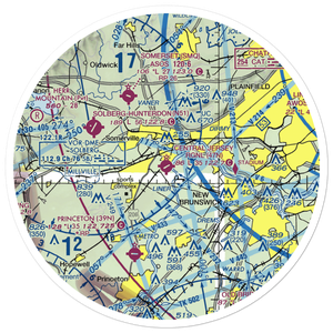 Central Jersey Regional Airport (47N) VFR Sectional Sticker (30 mile)