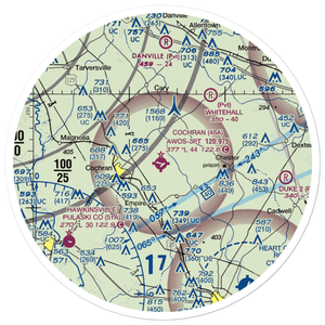 Cochran Airport (48A) VFR Sectional Sticker (30 mile)