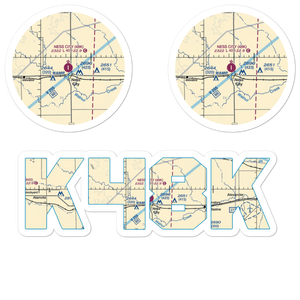 Ness City Municipal Airport (48K) VFR Sectional Sticker Pack