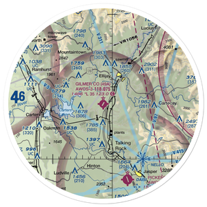 Gilmer County Airport (49A) VFR Sectional Sticker (30 mile)