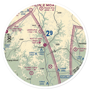 Real County Airport (49R) VFR Sectional Sticker (30 mile)