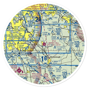 Berry Hill Airport (4A0) VFR Sectional Sticker (30 mile)