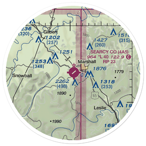 Searcy County Airport (4A5) VFR Sectional Sticker (20 mile)
