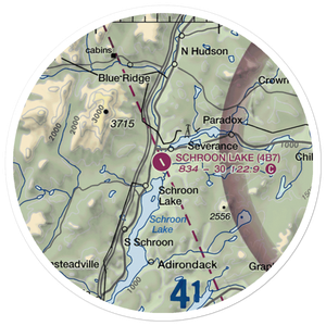 Schroon Lake Airport (4B7) VFR Sectional Sticker (20 mile)