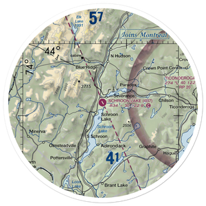 Schroon Lake Airport (4B7) VFR Sectional Sticker (30 mile)
