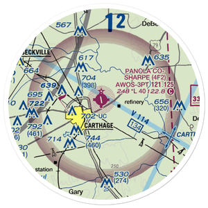 Panola County Sharpe Field (4F2) VFR Sectional Sticker (20 mile)