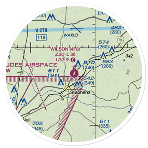Wilson Airport (4F8) VFR Sectional Sticker (20 mile)