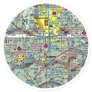 Youngstown Elser Metro Airport (4G4) VFR Sectional Sticker (30 mile)