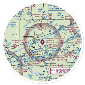 Putnam County Airport (GPC) VFR Sectional Sticker (30 mile)