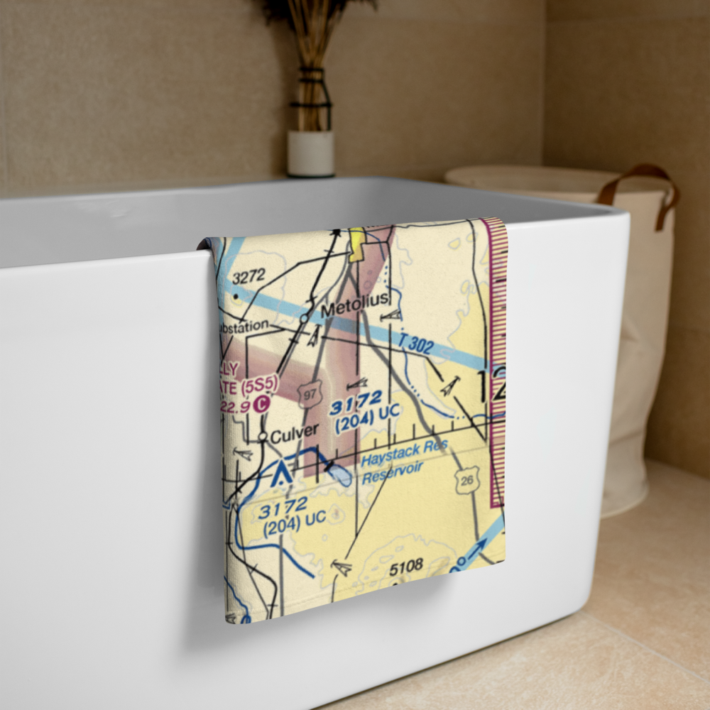 3 Rivers Recreation Area Airport (OG00) VFR Sectional Towel 