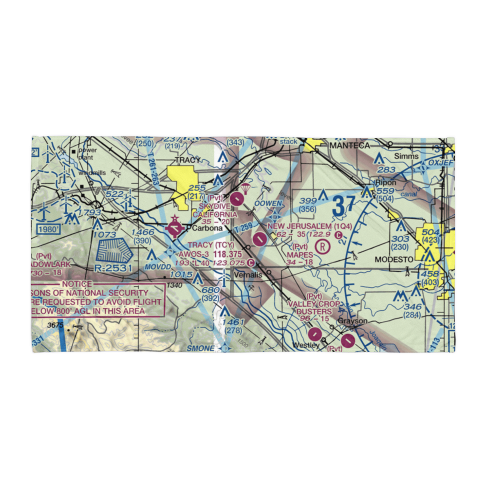 33 Strip (CA54) VFR Sectional Towel 