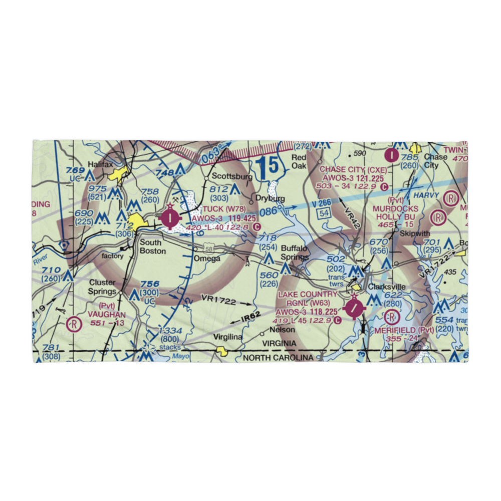 Aaron Penston Field (1VA7) VFR Sectional Towel 