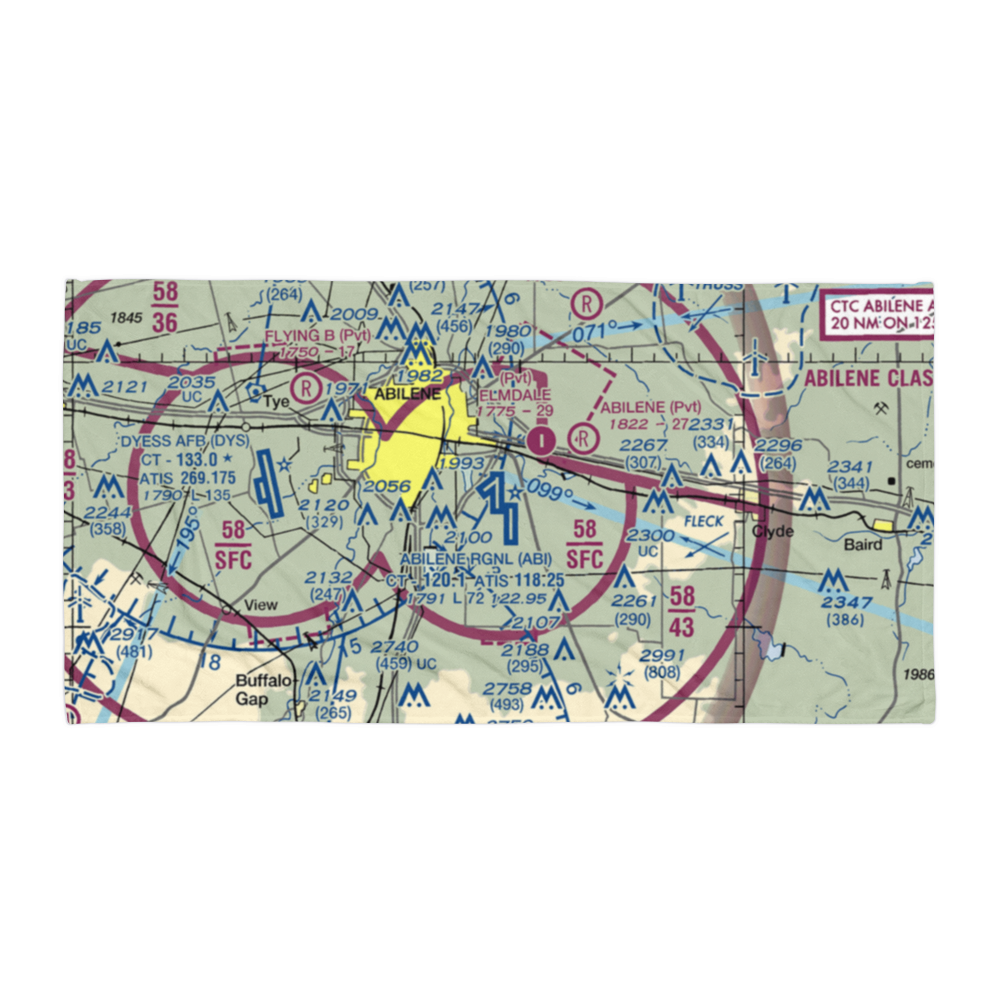 Abilene Regional Airport (ABI) VFR Sectional Towel 