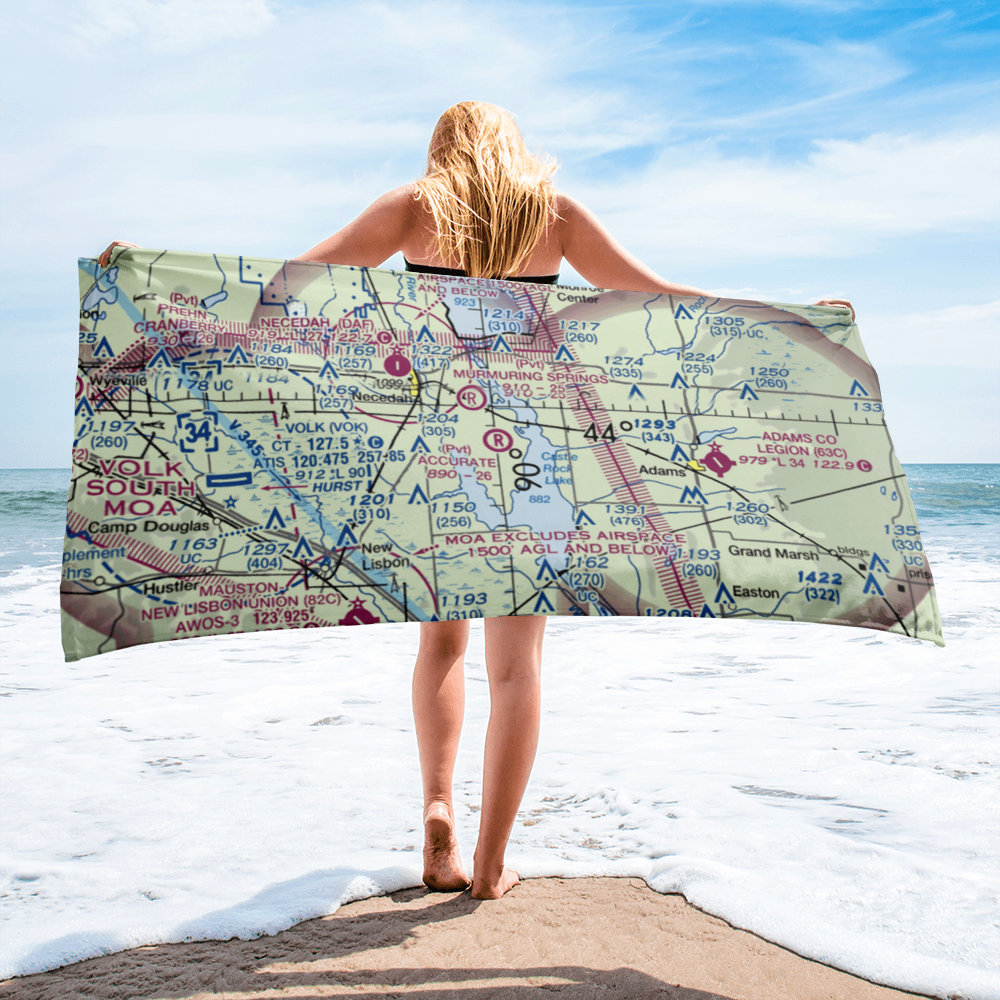 Accurate Airport (67WI) VFR Sectional Towel 