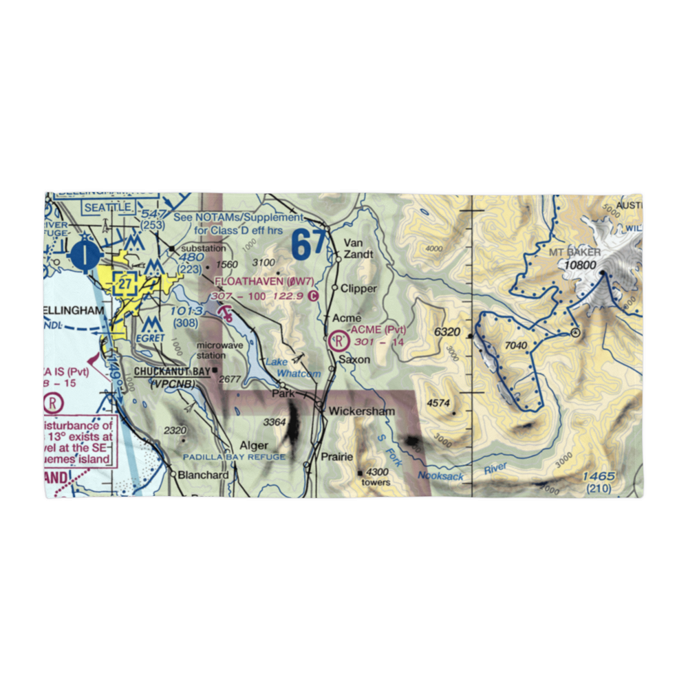 Acme Field (WA12) VFR Sectional Towel 