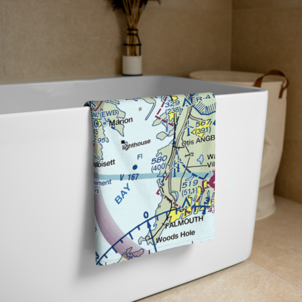 Acushnet River Seaplane Base (6MA8) VFR Sectional Towel 