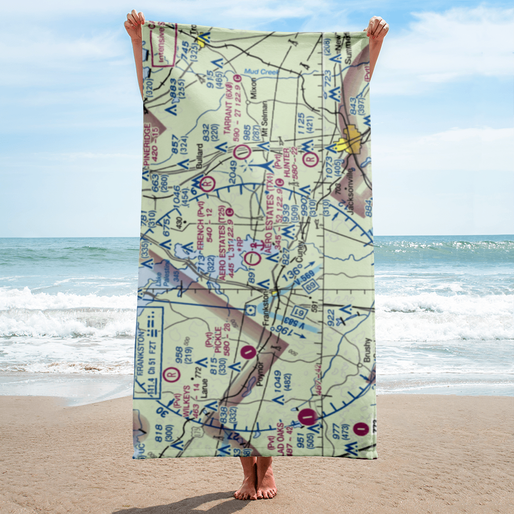 Aero Estates Seaplane Base (TX1) VFR Sectional Towel 