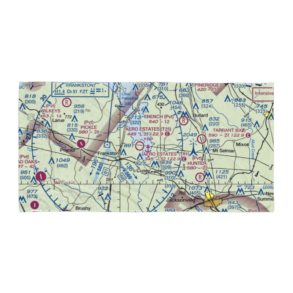 Aero Estates Seaplane Base (TX1) VFR Sectional Towel 