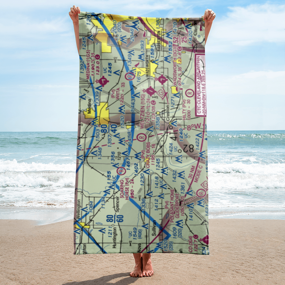 Aero Lake Farm Airport (2OI4) VFR Sectional Towel 