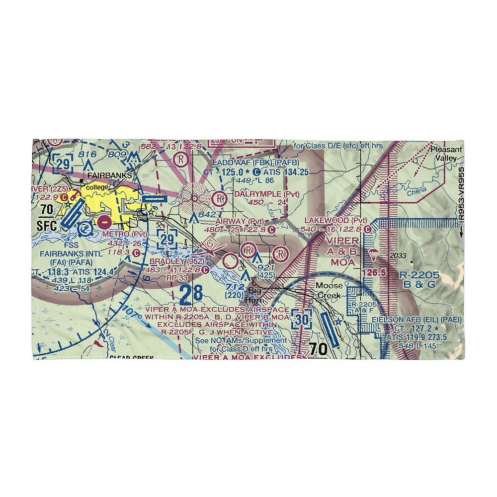 Airway Airport (5AK3) VFR Sectional Towel 