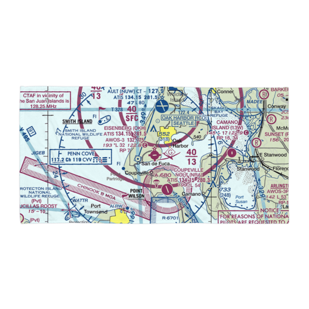 AJ Eisenberg Airport (OKH) VFR Sectional Towel 