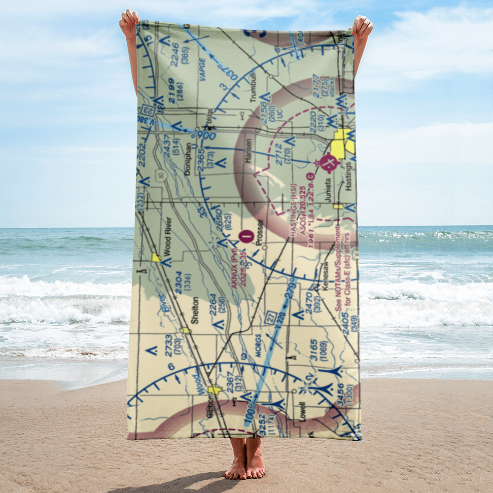 Aknux Airport (NE38) VFR Sectional Towel 